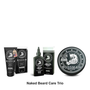 Bossman - Naked Beard Care Trio Bundle (Conditioner, Jelly & Balm) – bundle contents: Fortify Intense Beard Conditioner Naked 180ml, Beard Jelly Naked 4oz, Beard Balm Naked 2oz