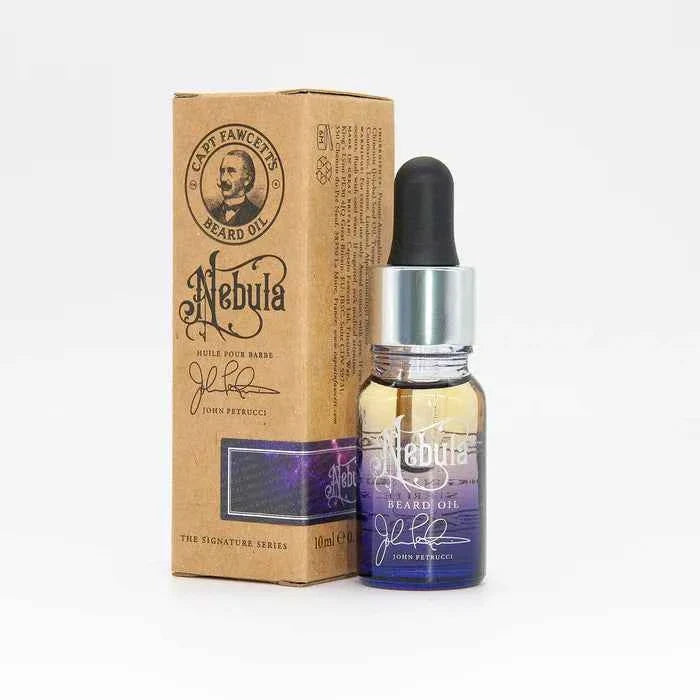Captain Fawcett - John Petrucci Nebula Beard Oil Travel Size – Twin Pack (2 x 10ml) – Captain Fawcett - John Petrucci Nebula Beard Oil Travel Size 10ml