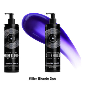 Danger Jones - Killer Blonde Purple Toning Shampoo & Conditioner Duo Bundle – bundle contents: Killer Blonde Purple Toning Shampoo 250ml, Killer Blonde Conditioner 250ml