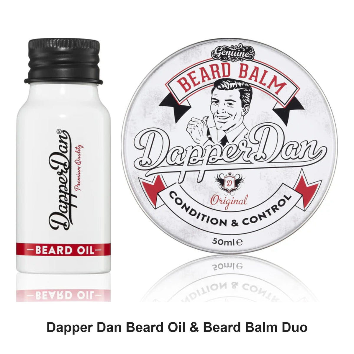 Dapper Dan - Beard Oil & Beard Balm Duo Bundle – bundle contents: Beard Oil 30ml, Beard Balm 50ml