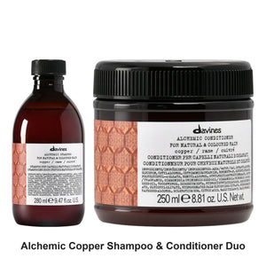 Davines - Alchemic Copper Shampoo & Conditioner Duo Bundle – bundle contents: Alchemic Copper Shampoo 280ml, Alchemic Copper Conditioner 250ml