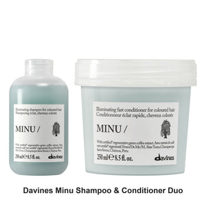 Davines - Minu Shampoo & Conditioner Duo Bundle – bundle contents: Minu Shampoo 250ml, Minu Conditioner 250ml