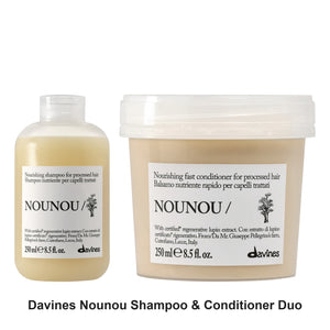 Davines - Nounou Shampoo & Conditioner Duo Bundle – bundle contents: Nounou Shampoo 250ml, Nounou Conditioner 250ml