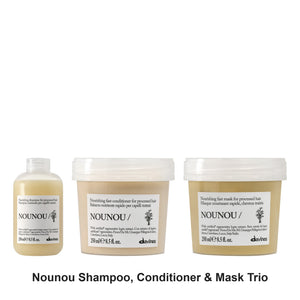 Davines - Nounou Shampoo, Conditioner & Mask Trio Bundle – bundle contents: Nounou Shampoo 250ml, Nounou Conditioner 250ml, Nounou Hair Mask 250ml