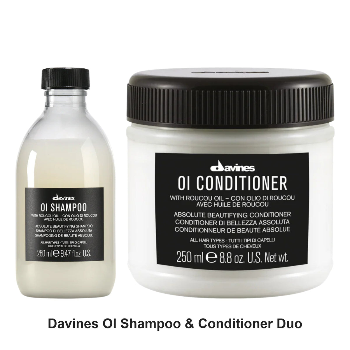 Davines - OI Shampoo & Conditioner Duo Bundle – bundle contents: OI Shampoo 280ml, OI Conditioner 250ml