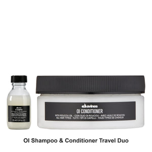 Davines - OI Shampoo & Conditioner Travel Duo Bundle – bundle contents: OI Shampoo Travel 90ml, OI Conditioner Travel 75ml