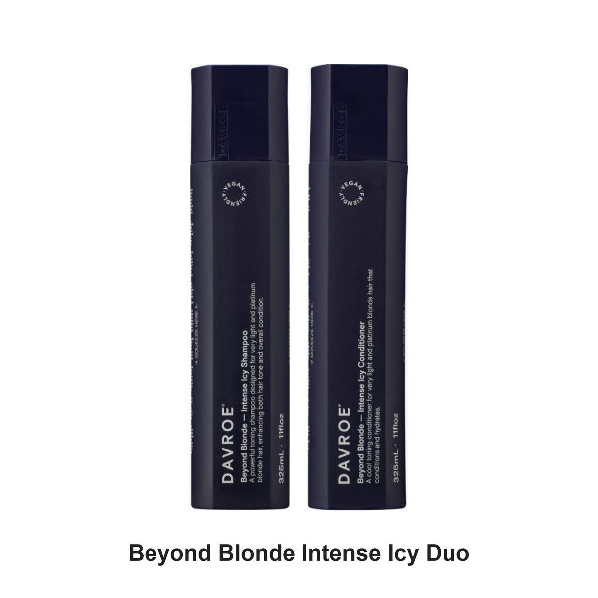 Davroe - Beyond Blonde Intense Icy Shampoo & Conditioner Duo Bundle – bundle contents: Beyond Blonde Intense Icy Shampoo 325ml, Beyond Blonde Intense Icy Conditioner 325ml