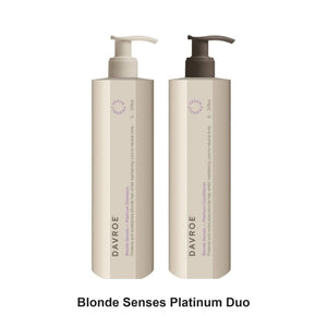 Davroe - Blonde Senses Platinum Shampoo & Conditioner Duo 1000ml Bundle – bundle contents: Blonde Senses Platinum Shampoo 1000ml, Blonde Senses Platinum Conditioner 1000ml