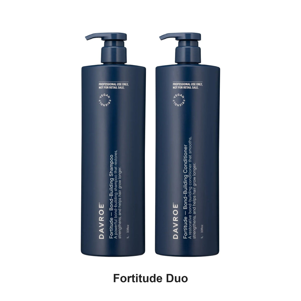 Davroe - Fortitude Bond Building Shampoo & Conditioner Duo 1000ml Bundle – bundle contents: Fortitude Bond-Building Shampoo 1000ml, Fortitude Bond-Building Conditioner 1000ml