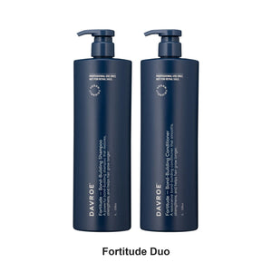 Davroe - Fortitude Bond Building Shampoo & Conditioner Duo 1000ml Bundle – bundle contents: Fortitude Bond-Building Shampoo 1000ml, Fortitude Bond-Building Conditioner 1000ml