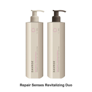 Davroe - Repair Senses Revitalizing Shampoo & Conditioner Duo 1000ml Bundle – bundle contents: Repair Senses Revitalizing Shampoo 1000ml, Repair Senses Revitalizing Conditioner 1000ml