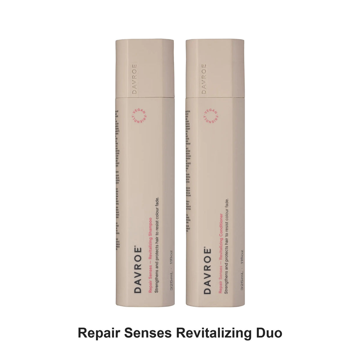 Davroe - Repair Senses Revitalizing Shampoo & Conditioner Duo Bundle – bundle contents: Repair Senses Revitalizing Shampoo 325ml, Repair Senses Revitalizing Conditioner 325ml