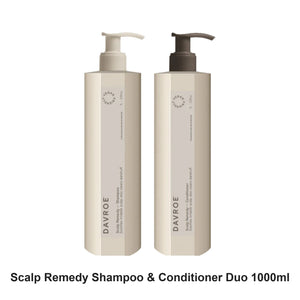 Davroe - Scalp Remedy Shampoo & Conditioner Duo 1000ml Bundle – bundle contents: Scalp Remedy Shampoo 1000ml, Scalp Remedy Conditioner 1000ml