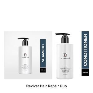 De Fabulous - Reviver Hair Repair Shampoo & Conditioner Duo 500ml Bundle – bundle contents: Reviver Hair Repair Shampoo 500ml, Reviver Hair Repair Conditioner 500ml
