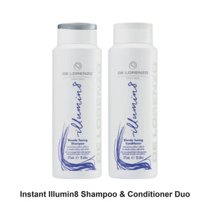 De Lorenzo - Instant Illumin8 Shampoo & Conditioner Duo Bundle – bundle contents: Instant Illumin8 Shampoo 375ml, Instant Illumin8 Conditioner 375ml