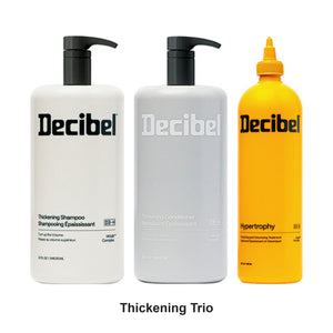 Decibel - Salon Size Trio Bundle (Thickening Shampoo 1000ml, Conditioner 1000ml & Pro Treatment 592ml) – bundle contents: Thickening Shampoo 1000ml, Thickening Conditioner 1000ml, Hypertrophy Pro Thickening & Volumising Treatment 592ml