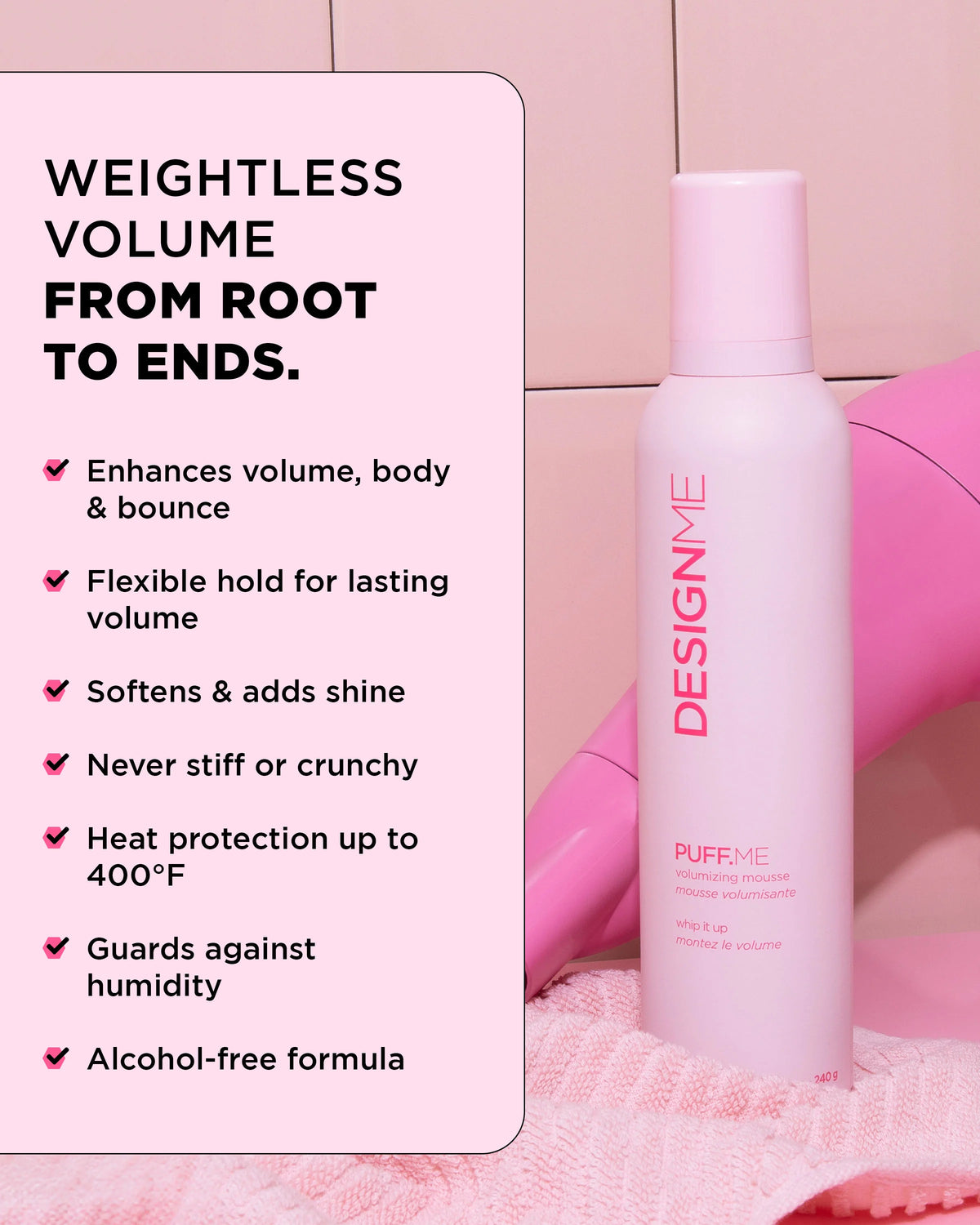 DesignMe Puff Me Volumizing Mousse 240g - image 2