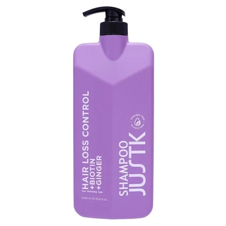 JustK - Hair Loss Control Shampoo & Conditioner Duo 1000ml Bundle – JustK Hair Loss Control Biotin & Ginger Shampoo 1000ml