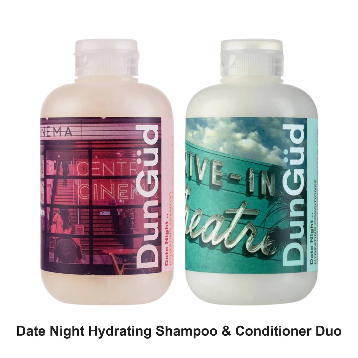 DunGud - Date Night Hydrating Shampoo & Conditioner Duo Bundle – bundle contents: Date Night Hydrating Shampoo 250ml, Date Night Hydrating Conditioner 250ml