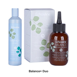 Echosline - Balance+ Sebum Control Shampoo & Multi-Active Lotion Duo Bundle – bundle contents: Balance+ Sebum Control Shampoo 300ml, Balance Multi-Active Lotion 75ml
