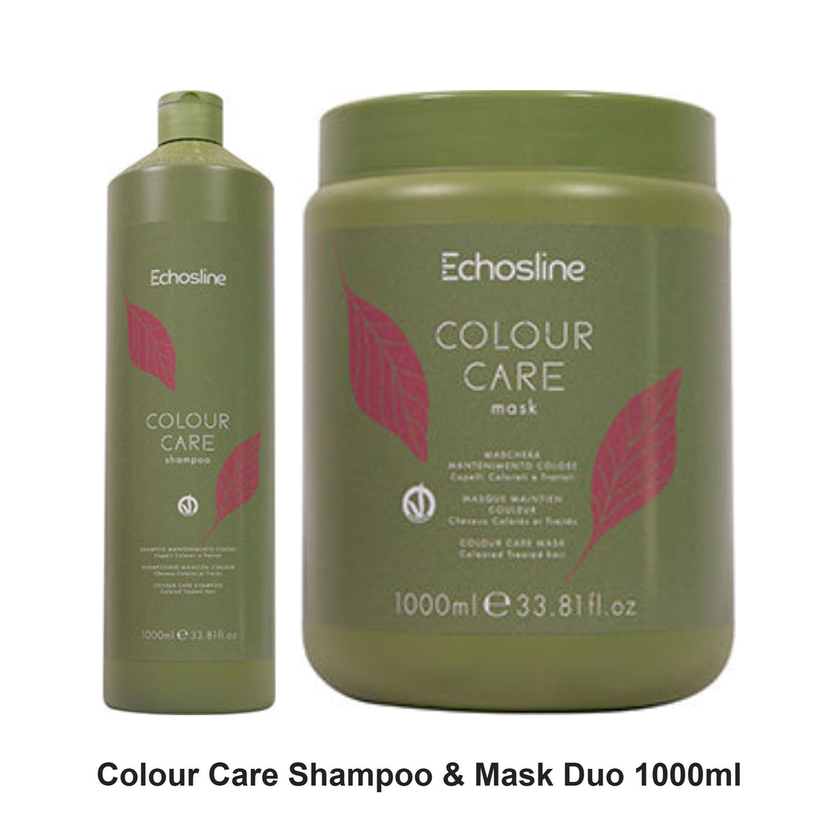 Echosline - Colour Care Shampoo & Mask Duo 1000ml Bundle – bundle contents: Colour Care Shampoo 1000ml, Colour Care Mask 1000ml