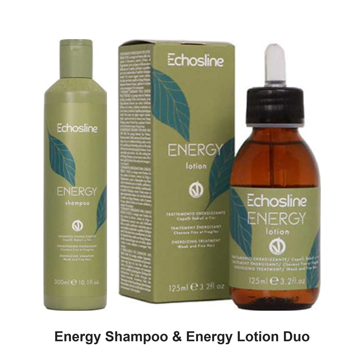 Echosline - Energy Shampoo & Energy Lotion Duo Bundle – bundle contents: Energy Shampoo 300ml, Energy Lotion 125ml