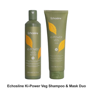 Echosline - Ki-Power Veg Shampoo & Mask Duo Bundle – bundle contents: Ki-Power Veg Shampoo 300ml, Ki-Power Veg Mask 300ml