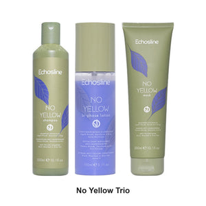 Echosline - No Yellow Shampoo, Mask & Bi-Phase Conditioner Trio Bundle – bundle contents: No Yellow Shampoo 300ml, No Yellow Bi-Phase Conditioner 150ml, No Yellow Mask 300ml