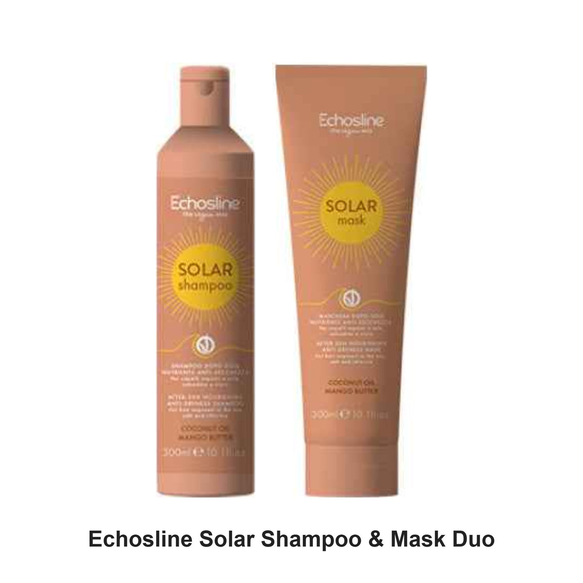 Echosline - Solar Shampoo & Mask Duo Bundle – bundle contents: Solar Shampoo 300ml, Solar Mask 300ml