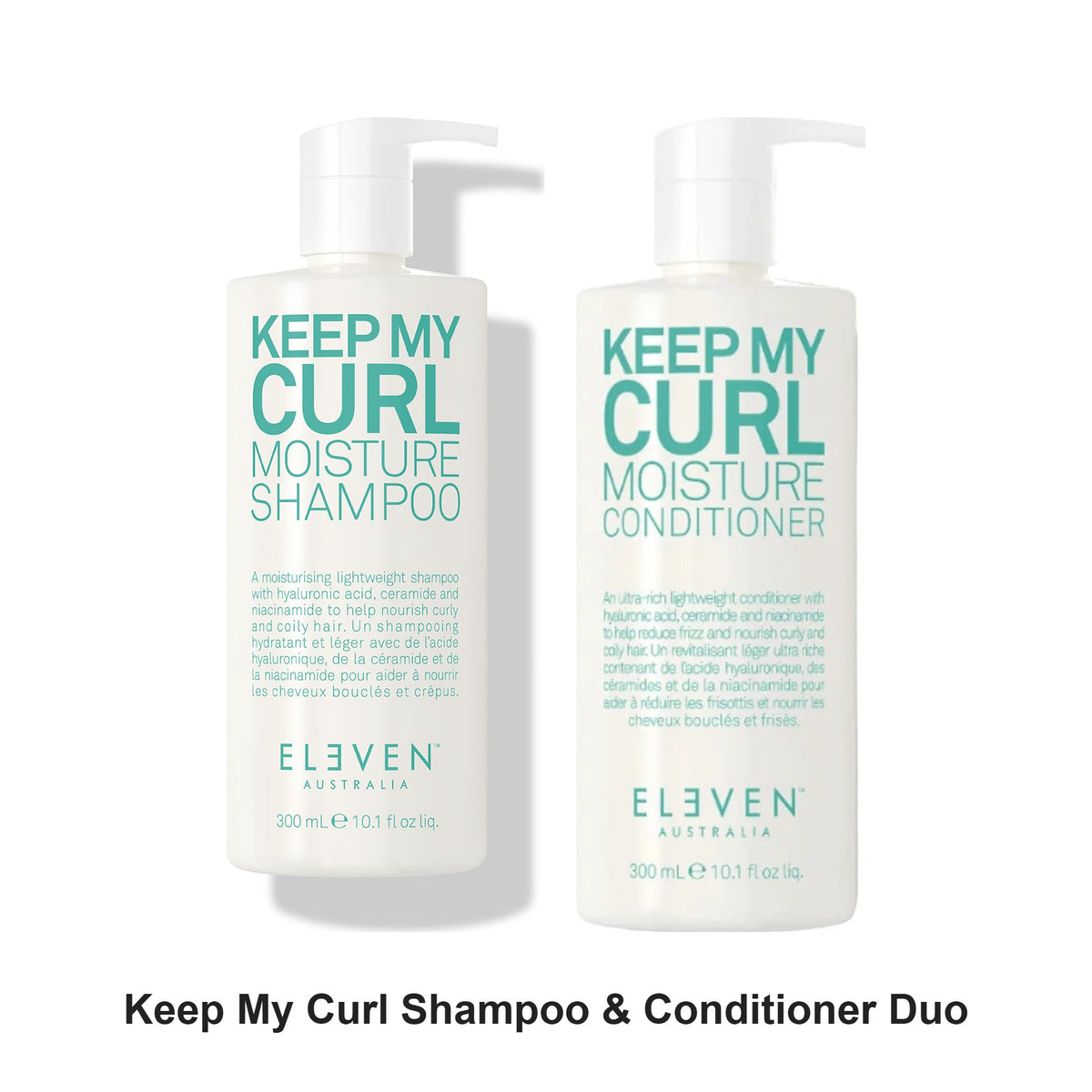 Eleven Australia - Keep My Curl Shampoo & Conditioner Duo Bundle – bundle contents: Keep My Curl Moisture Shampoo 300ml, Keep My Curl Moisture Conditioner 300ml