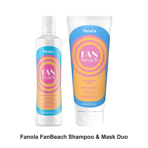 Fanola - FanBeach Shampoo & Mask Duo Bundle – bundle contents: FanBeach Hair & Body Shampoo 350ml, FanBeach Hydrating Mask 250ml