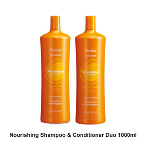 Fanola - Nourishing Shampoo & Conditioner Duo 1000ml Bundle – bundle contents: Nourishing Shampoo 1000ml, Nourishing Conditioner 1000ml