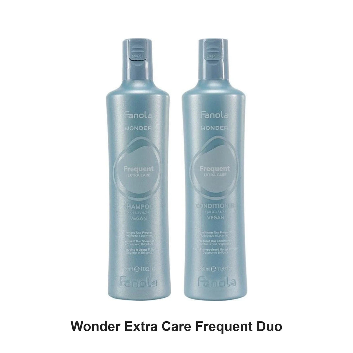 Fanola - Wonder Extra Care Frequent Shampoo & Conditioner Duo Bundle – bundle contents: Wonder Extra Care Frequent Shampoo 350ml, Wonder Extra Care Frequent Conditioner 350ml