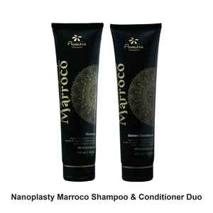 Floractive - Nanoplasty Marroco Shampoo & Conditioner Duo Bundle – bundle contents: Nanoplasty Marroco Shampoo 300ml, Nanoplasty Marroco Conditioner 300ml