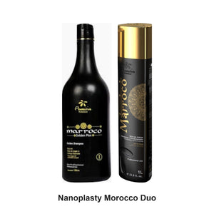 Floractive - Nanoplasty Morocco Shampoo & Conditioner Duo 1000ml Bundle – bundle contents: Nanoplasty Morocco Shampoo 1000ml, Nanoplasty Morocco Conditioner 1000ml