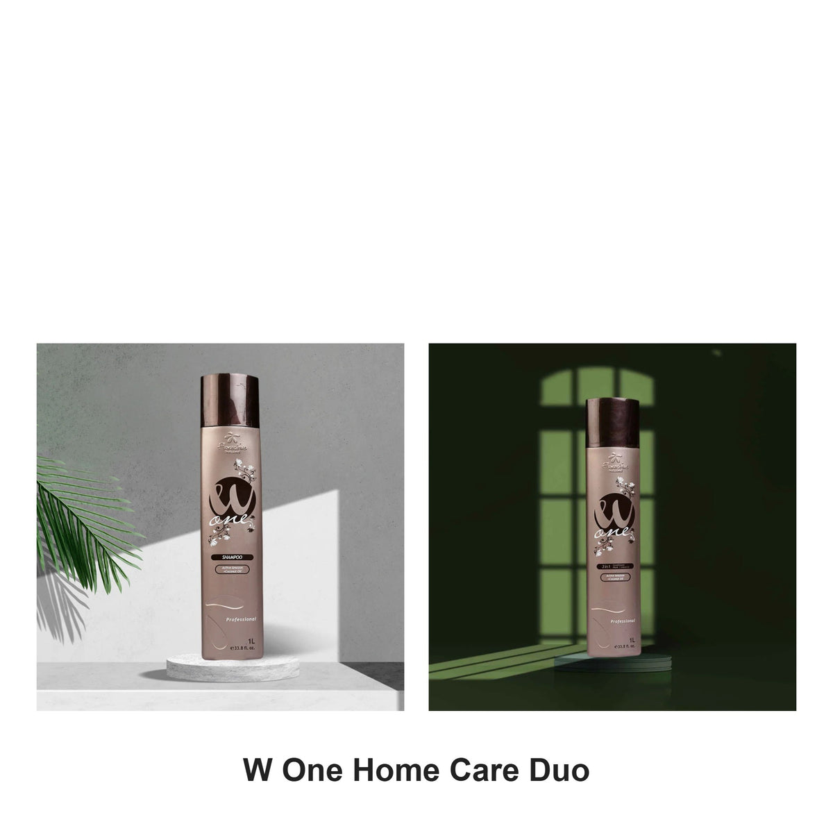Floractive - W One Home Care Shampoo & Conditioner Duo 1000ml Bundle – bundle contents: W One Home Care Shampoo 3in1 1000ml, W One Home Care Conditioner 3in1 1000ml