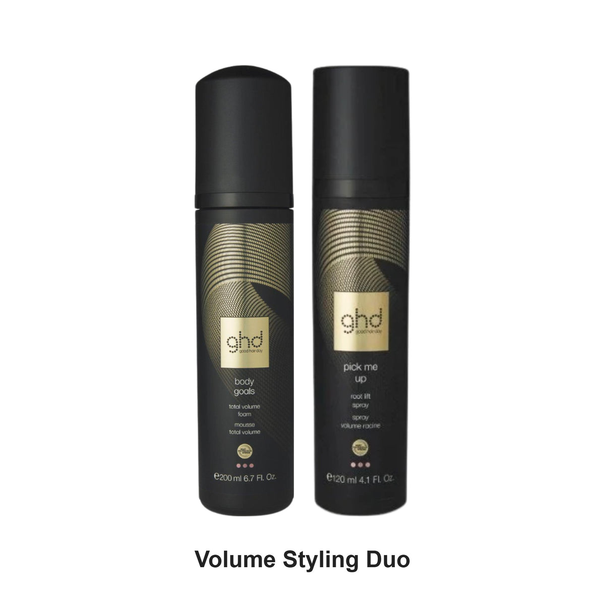 ghd - Volume Styling Duo Bundle (Body Goals Foam & Pick Me Up Root Lift) – bundle contents: Body Goals Total Volume Foam 200ml, Pick Me Up Root Lift Spray 120ml