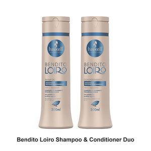 Haskell - Bendito Loiro Shampoo & Conditioner Duo Bundle – bundle contents: Bendito Loiro (Blessed Blond) Shampoo 300ml, Bendito Loiro (Blessed Blond) Conditioner 300ml
