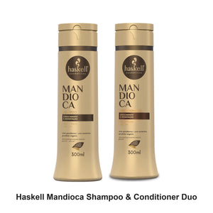 Haskell - Mandioca Shampoo & Conditioner Duo Bundle – bundle contents: Mandioca (Cassava) Shampoo 300ml, Mandioca (Cassava) Conditioner 300ml