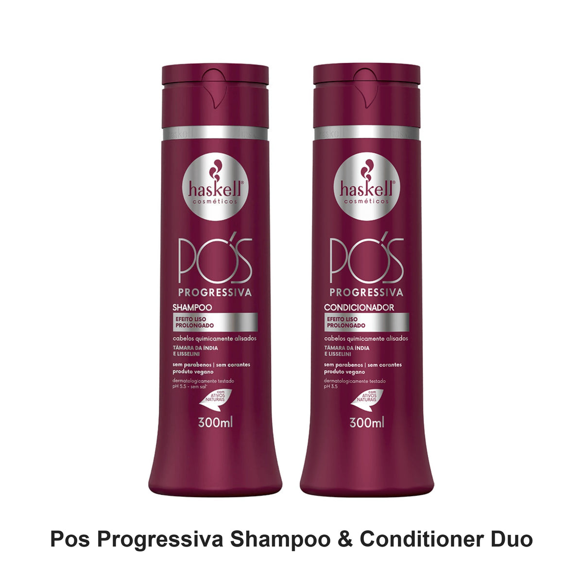 Haskell - Pos Progressiva Shampoo & Conditioner Duo Bundle – bundle contents: Pos Progressiva (After Straightening) Shampoo 300ml, Pos Progressiva (After Straightening) Conditioner 300ml