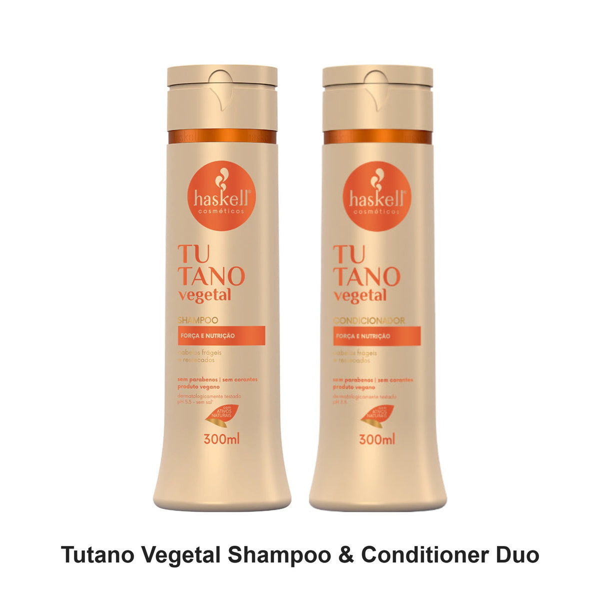 Haskell - Tutano Vegetal Shampoo & Conditioner Duo Bundle – bundle contents: Tutano Vegetal (Vegetal Marrow) Shampoo 300ml, Tutano Vegetal (Vegetal Marrow) Conditioner 300ml