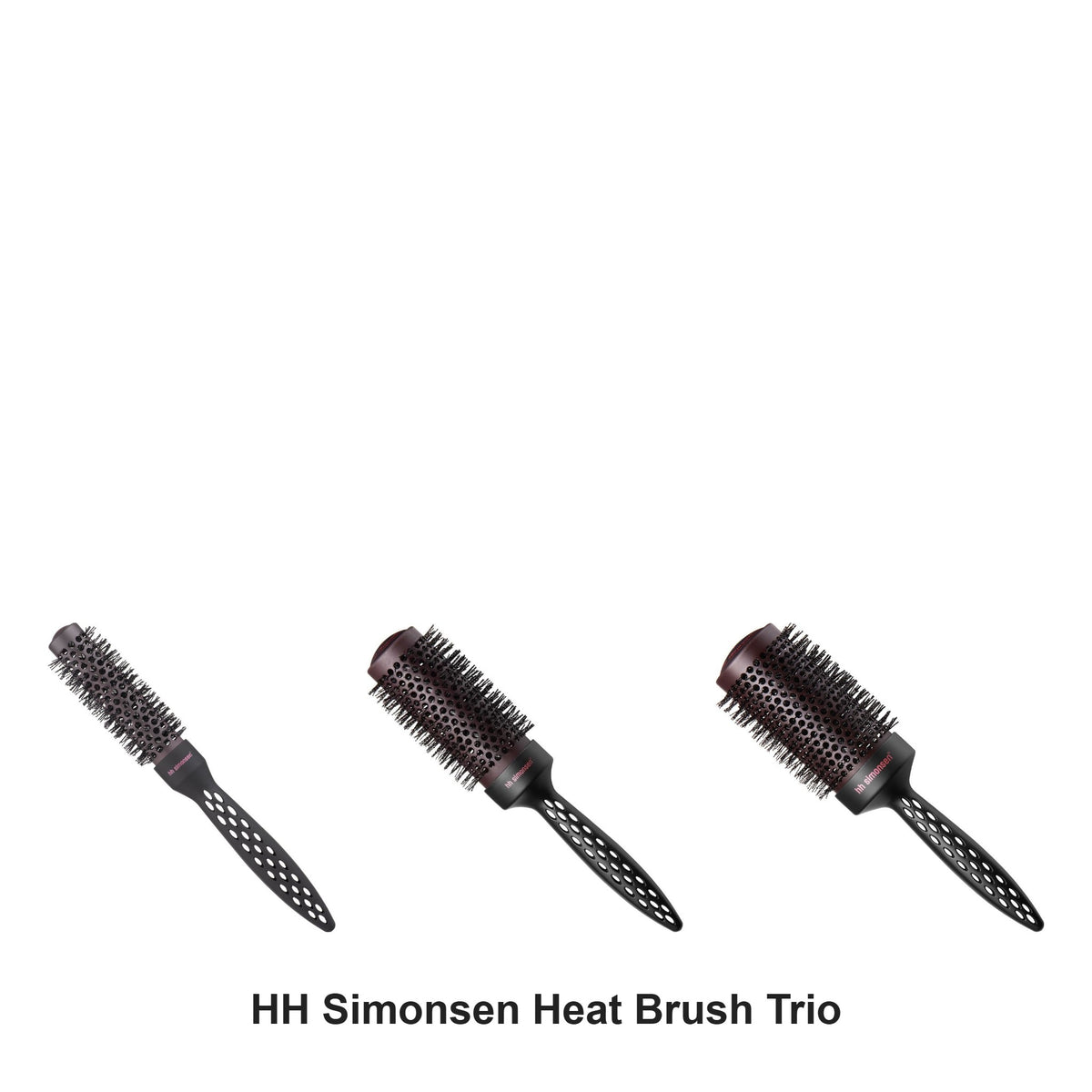 HH Simonsen - Heat Brush Trio Bundle – bundle contents: Heat Brush 25mm, Heat Brush 43mm, Heat Brush 53mm