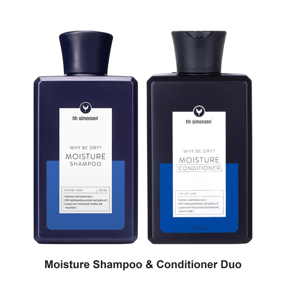 HH Simonsen - Moisture Shampoo & Conditioner Duo Bundle – bundle contents: Moisture Shampoo 250ml, Moisture Conditioner 250ml
