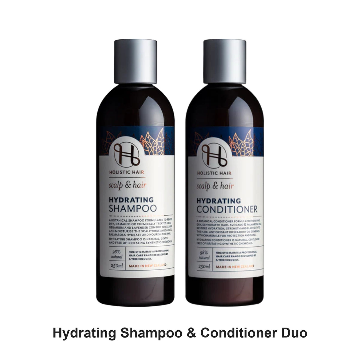 Holistic Hair - Hydrating Shampoo & Conditioner Duo Bundle – bundle contents: Hydrating Shampoo 250ml, Hydrating Conditioner 250ml