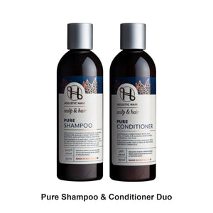 Holistic Hair - Pure Shampoo & Conditioner Duo Bundle – bundle contents: Pure Shampoo 250ml, Pure Conditioner 250ml