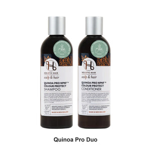 Holistic Hair - Quinoa Pro Colour Protect Shampoo & Conditioner Duo Bundle – bundle contents: Quinoa Pro NPNF Colour Protect Shampoo 250ml, Quinoa Pro NPNF Colour Protect Conditioner 250ml