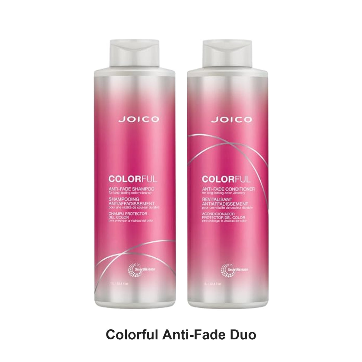 Joico - Colorful Anti-Fade Shampoo & Conditioner Duo 1000ml Bundle – bundle contents: Colorful Anti-Fade Shampoo 1000ml, Colorful Anti-Fade Conditioner 1000ml