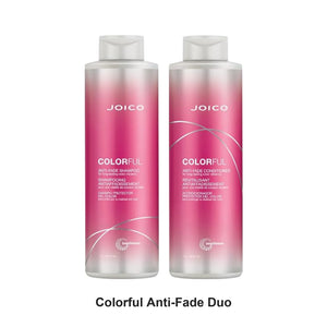 Joico - Colorful Anti-Fade Shampoo & Conditioner Duo 1000ml Bundle – bundle contents: Colorful Anti-Fade Shampoo 1000ml, Colorful Anti-Fade Conditioner 1000ml