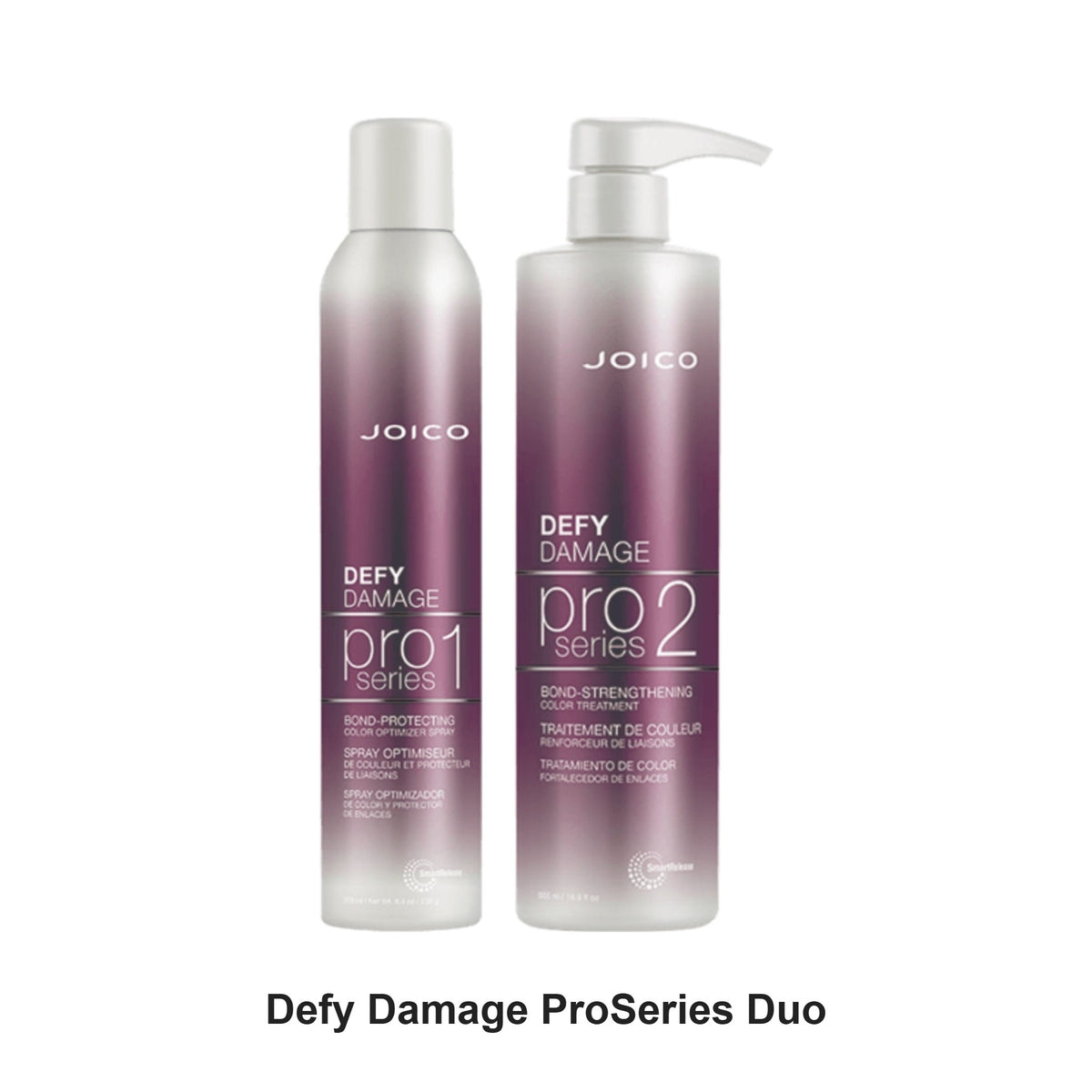 Joico - Defy Damage ProSeries 1 & 2 Bond Protection Duo Bundle – bundle contents: Defy Damage ProSeries 1 Bond Protector 358ml, Defy Damage ProSeries 2 Bond Strengthening Treatment 500ml