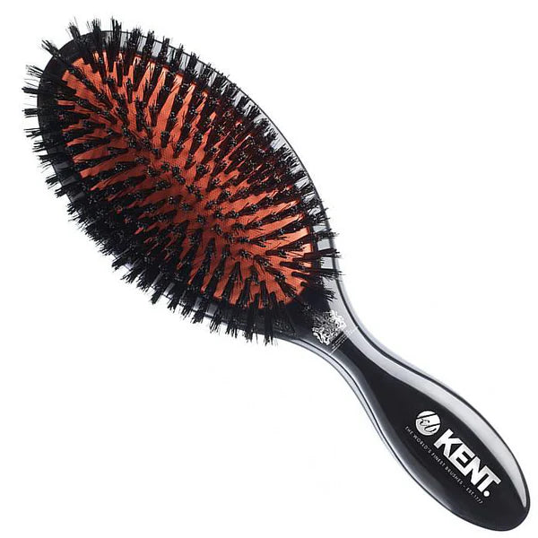 Kent - CSFL Classic Shine Large Pure Black Bristle Hairbrush